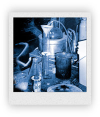 Um laboratório de cristal de metanfetamina